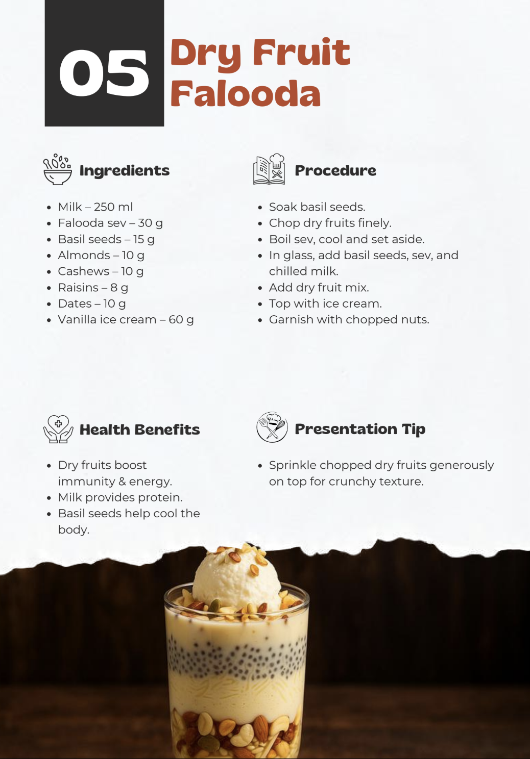 Dry Fruit Falooda sample recipe page